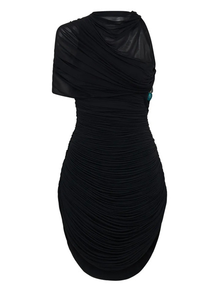 Christopher Esber Beach Glass Asymmetric Mini Dress - Black 