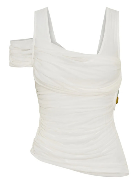  Christopher Esber Beach Glass Draped Tank Top - White 