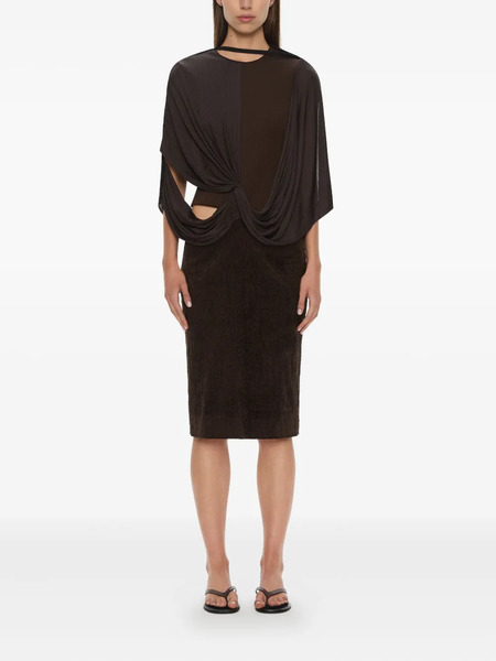  Christopher Esber Collision Cut-out Midi Dress - Brown 