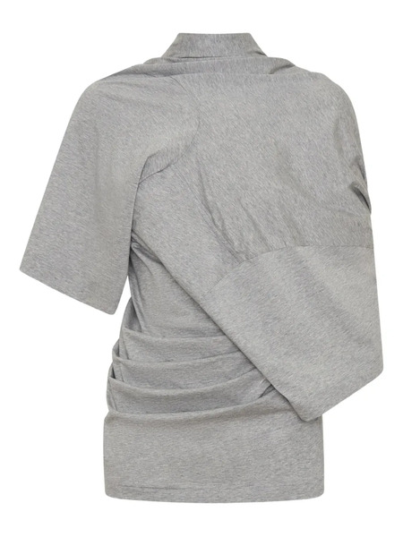  Christopher Esber Distort Draped T-shirt - Grey 
