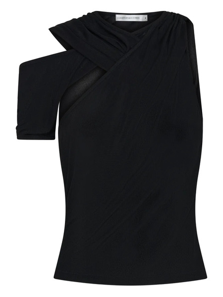  Christopher Esber Draped One-shoulder Top - Black 