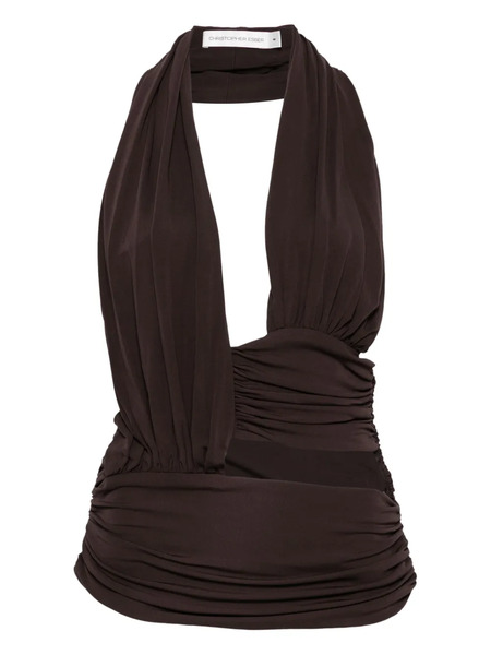  Christopher Esber Draped Top - Brown 