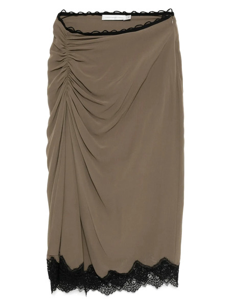  Christopher Esber Lace-crimped Skirt - Green 