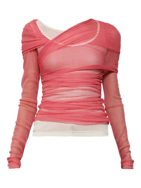  Christopher Esber Layered Tulle Top - Pink 