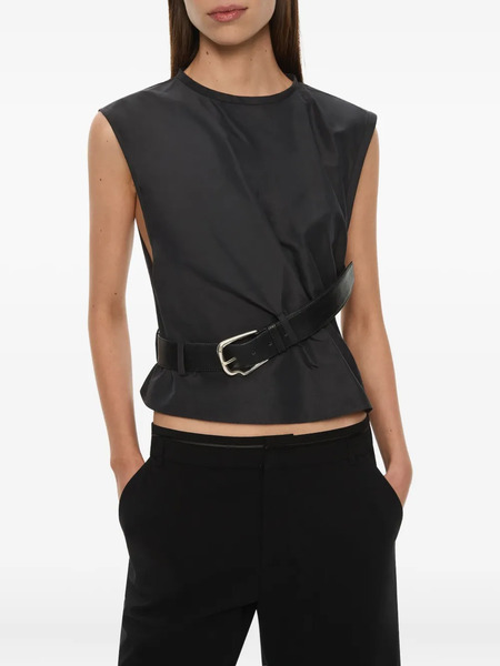  Christopher Esber Locus Belted Taffeta Tank Top - Grey 