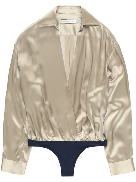  Christopher Esber Long-sleeve Silk Shirt - Neutrals 