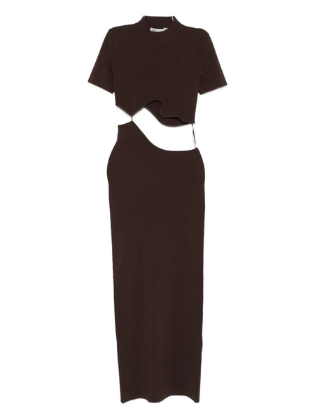  Christopher Esber Maparadita Lattice Separation Maxi Dress - Brown 