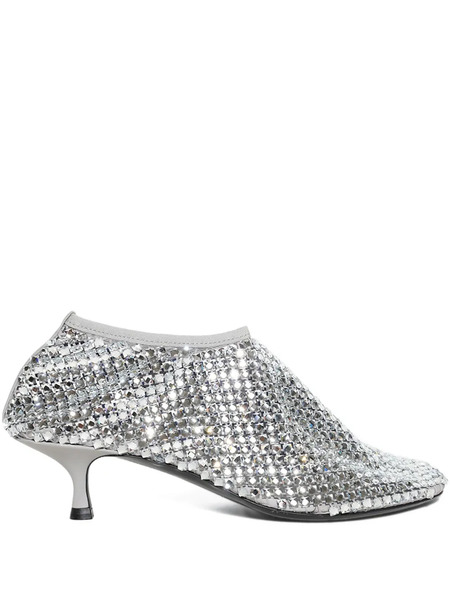  Christopher Esber 50mm Crystal-embellished Heeled Pumps - Grey 