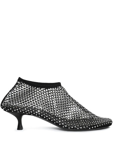  Christopher Esber 45mm Minette Crystal Micro Heel Pumps - Black 