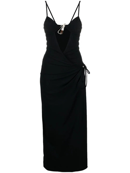  Christopher Esber Nebular Wrap Midi Dress - Black 
