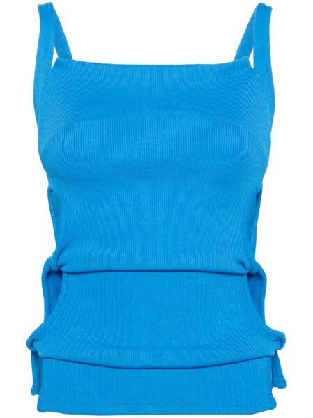  Christopher Esber Open Twist Apron Tank Top - Blue 