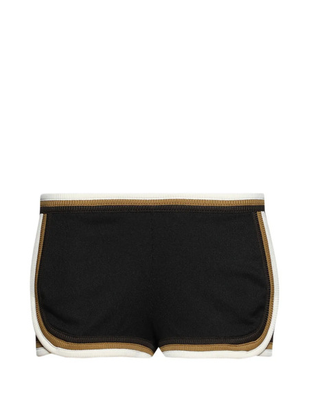  Christopher Esber Rib Trim Track Shorts - Black 