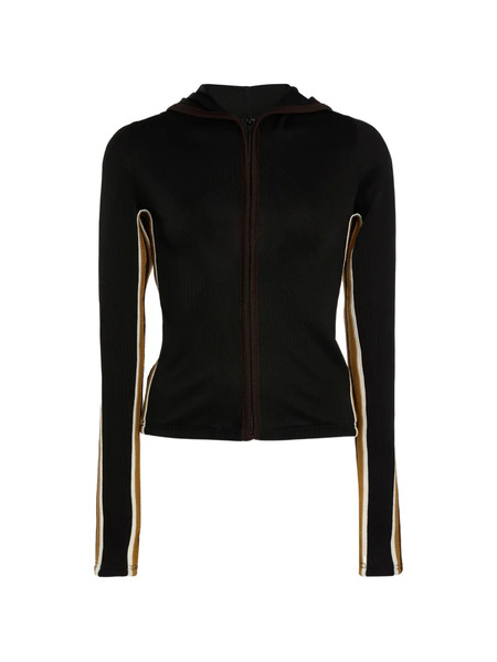  Christopher Esber Ribbed Zip-up Hoodie - Black 