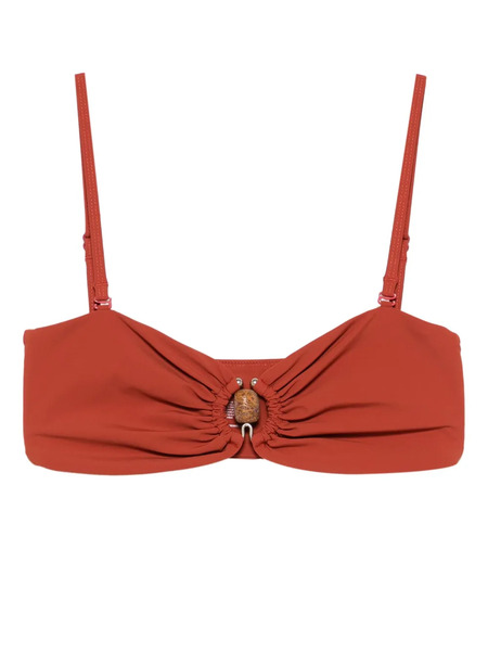  Christopher Esber Ruched Bandeau Bikini Top - Orange 