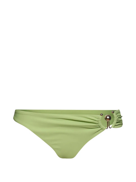  Christopher Esber Ruched-detail Bikini Bottom - Green 