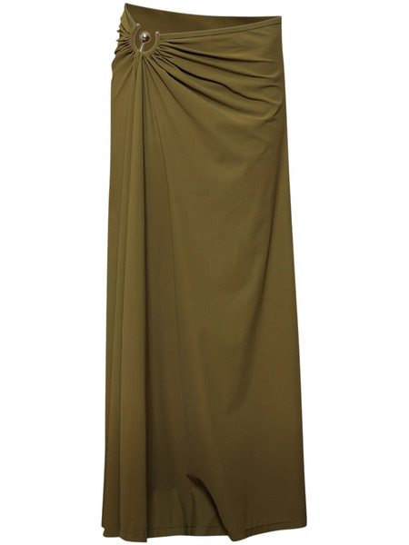  Christopher Esber Ruched Orbit Split Skirt - Brown 