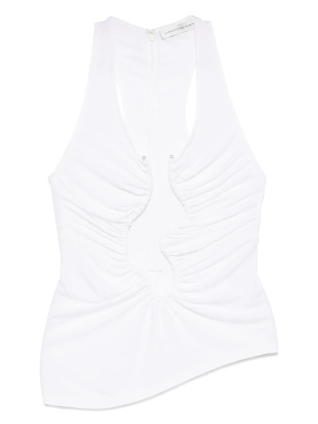  Christopher Esber Salacia Ruched Tank Top - White 