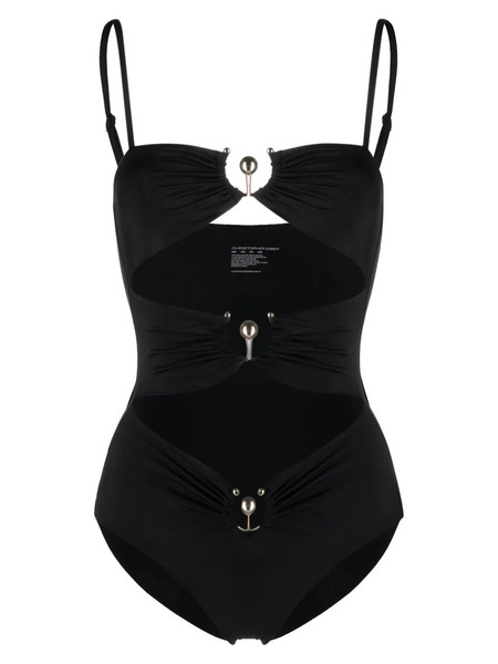  Christopher Esber Square Neck Cut-out Swimsuit - Black 