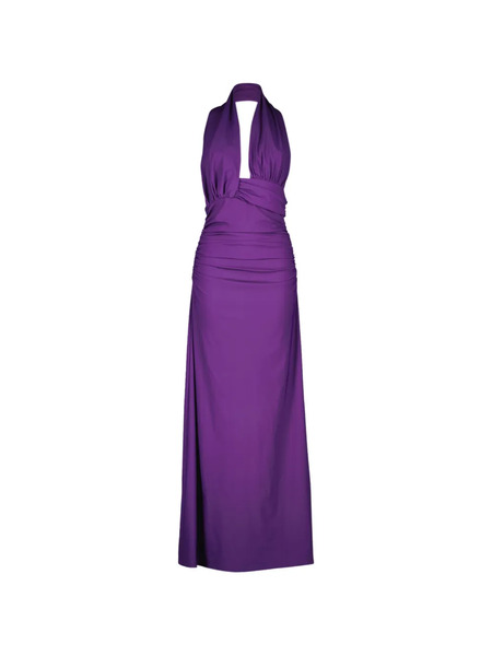  Christopher Esber V-neck Ruched Beach Dress - Purple 