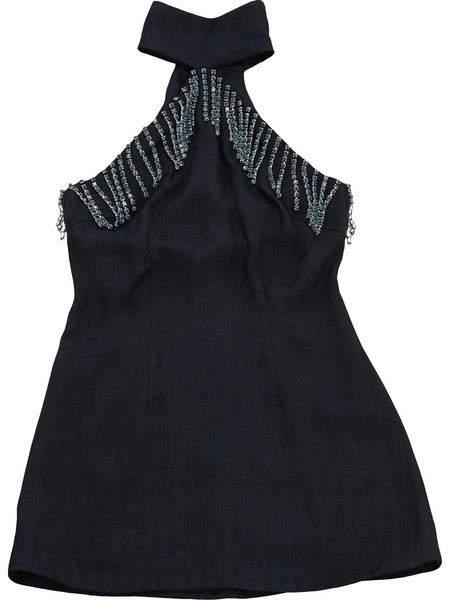  Christopher Kane Crystal-trim Halterneck Dress - Blue 