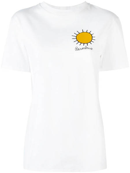 Christopher Kane Embroidered Sun T-shirt - White 