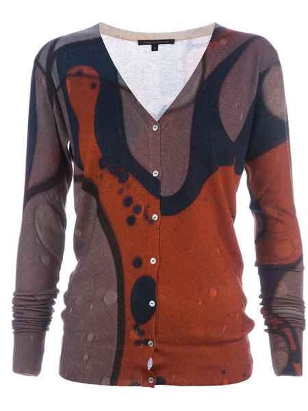  Christopher Kane Marble Print Cardigan - Blue 