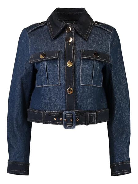  Christy Lynn Kalita Belted Pocket Jacket - Blue 