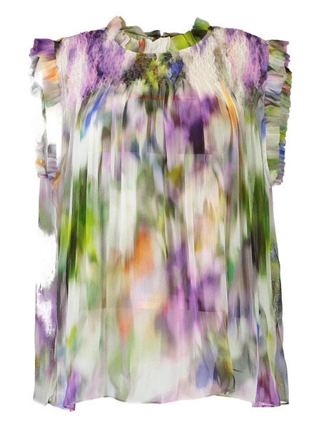  Christy Lynn Odette Ruffled Smocked Top - Purple 