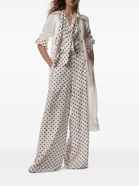  Christy Lynn Sally Polka-dot-pattern Blouse - White 