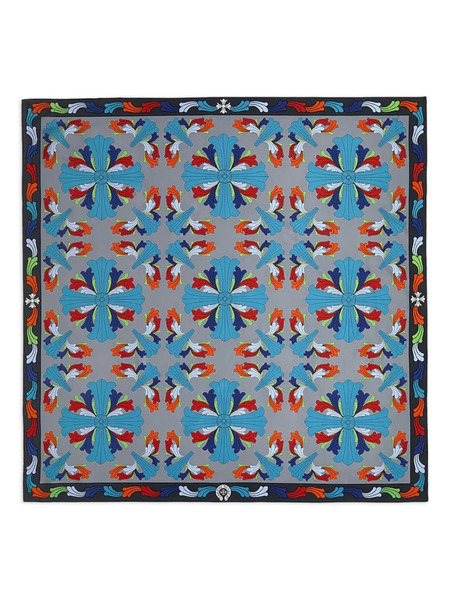  Chrome Hearts Ceiling Floral-print Scarf - Grey 