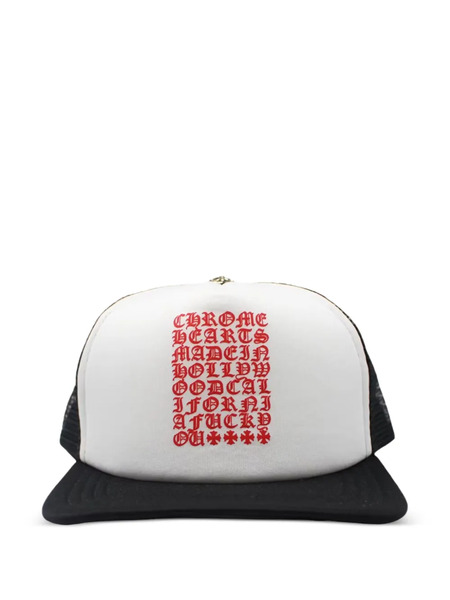  Chrome Hearts Eyechart Trucker Hat - Black 