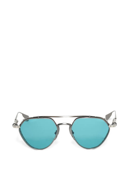  Chrome Hearts Geometric Frame Sunglasses - Silver 