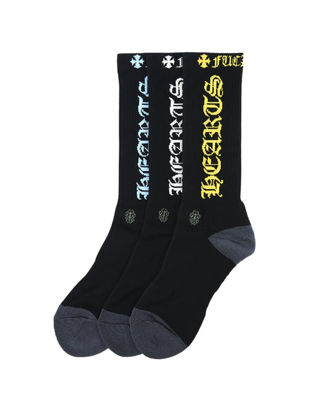  Chrome Hearts Logo Socks - Black 