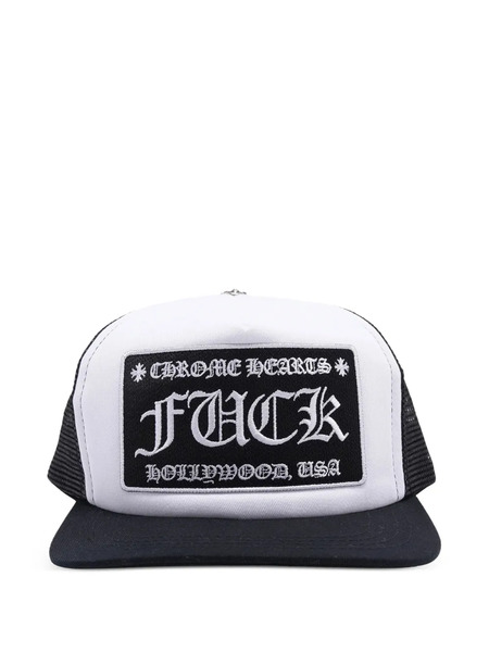  Chrome Hearts Slogan-embroidered black Cap 