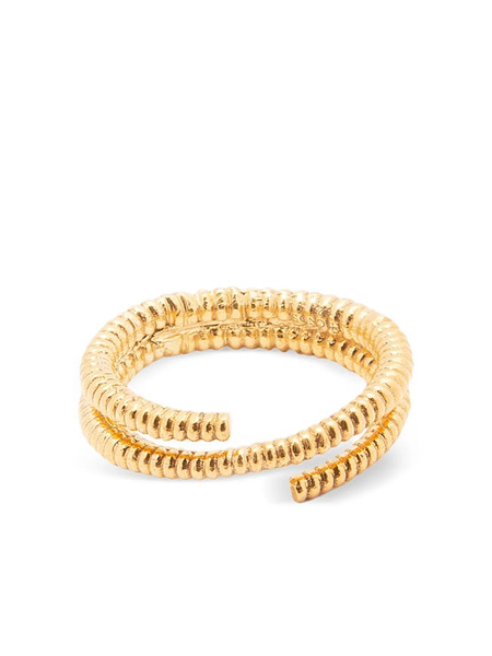  Chronos Sterling Silver Spiral Ring - Gold 