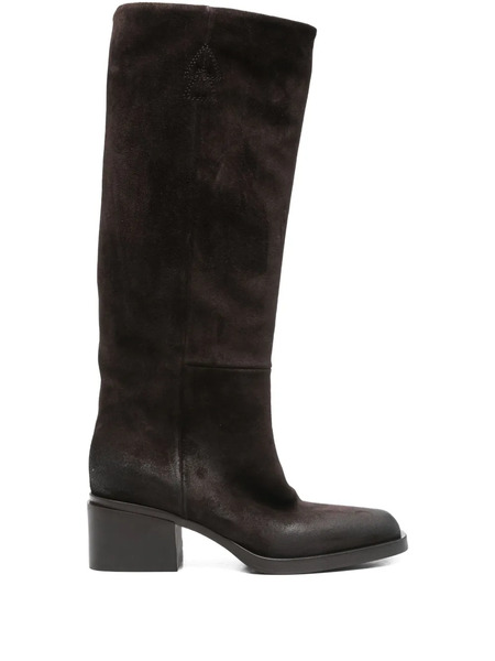  Chuckies 60mm Suede Block-heel Boots - Brown 