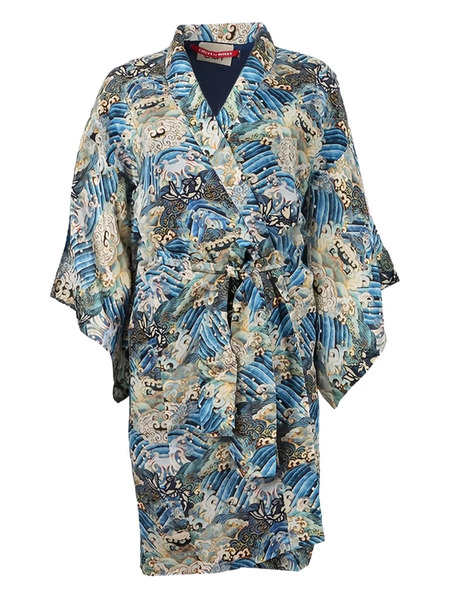  Chufy Susu Short Belted Coat - Blue 