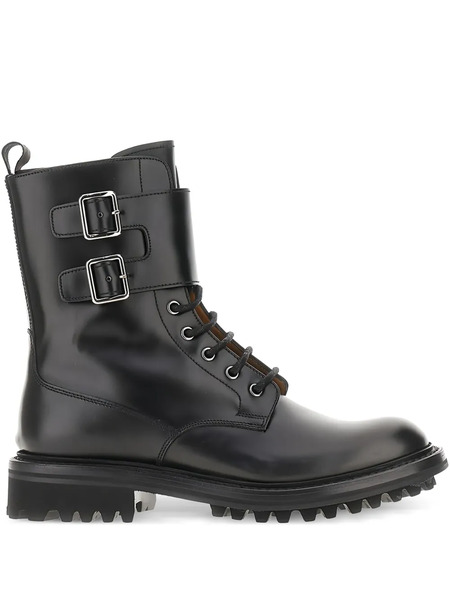  Church's Double-buckle Lace-up Boots - Black 