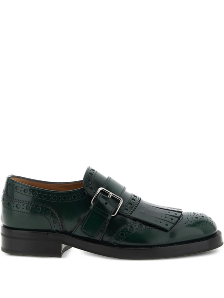 Church's Fringe Brogue Buckle Shoes - Green 
