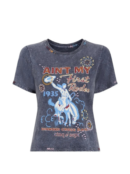  Cinq A Sept Aint My First Rodeo Graphic T-shirt - Blue 