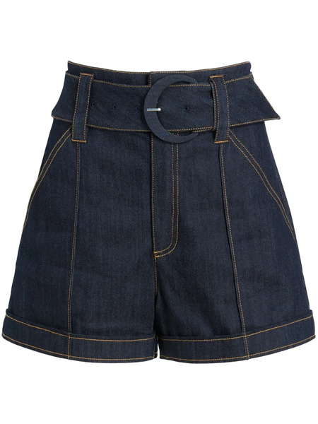  Cinq A Sept Aldi Belted Denim Shorts - Blue 