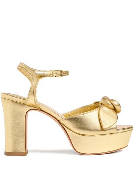  Cinq A Sept Arianna Knotted Platform Sandals - Gold 
