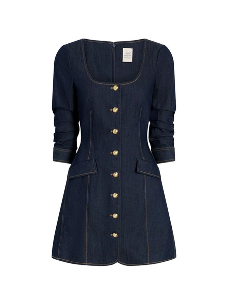  Cinq A Sept Caidin Button Jean Dress - Blue 