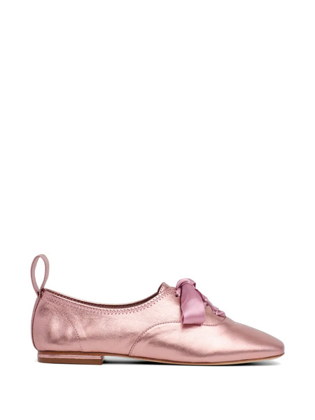  Cinq A Sept Christina Metallic Flat Pumps - Pink 