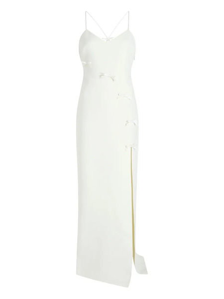  Cinq A Sept Elea Bow-detail Maxi Dress - Neutrals 
