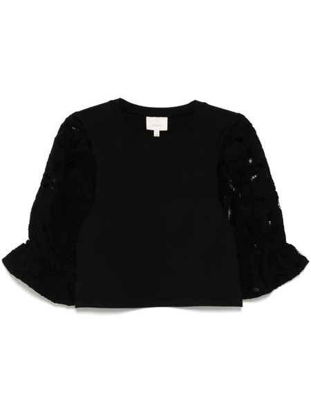  Cinq A Sept Embroidered Paisley Top - Black 