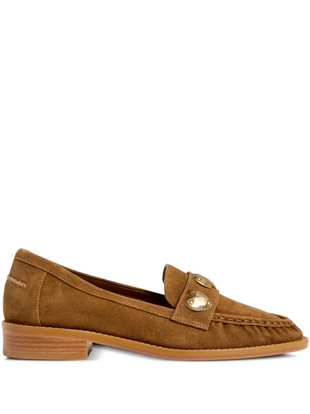  Cinq A Sept Gretta Hearts Suede Loafers - Brown 