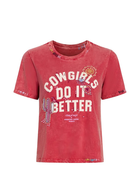  Cinq A Sept Lettering T-shirt - Red 