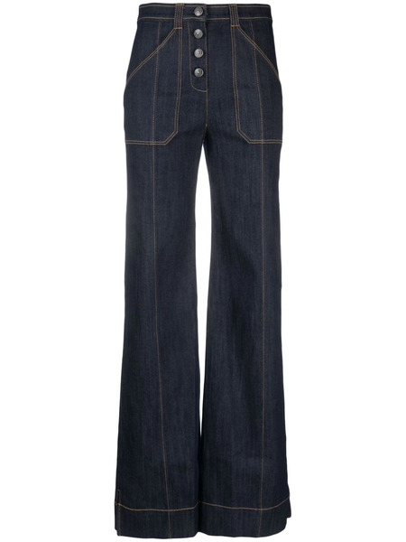  Cinq A Sept Long Benji Cotton Jeans - Blue 