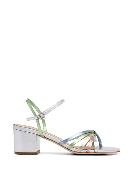  Cinq A Sept Nicole Block-heel Sandals - Silver 